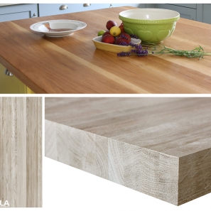 Oak solid wood panel 43x600x1400 mm